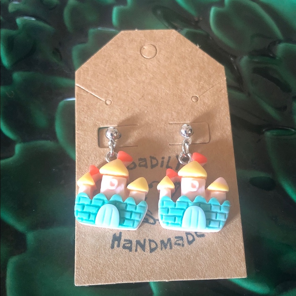 Charming Handmade Castle Earrings
